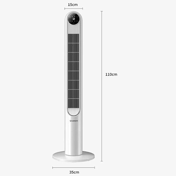 Напольный безлопастный вентилятор Youpin Airmate Low-noise Leafless Tower Fan (White) - 6