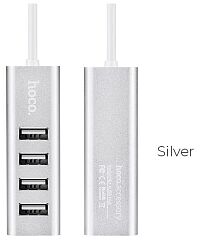 USB Хаб Hoco HB1 4хUSB (Silver)
