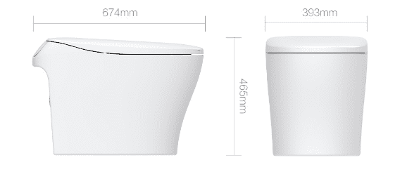 Умный унитаз Xiaomi Whale Spout Wash Integrated Smart Toilet Pure 400mm (White/Белый) - 2