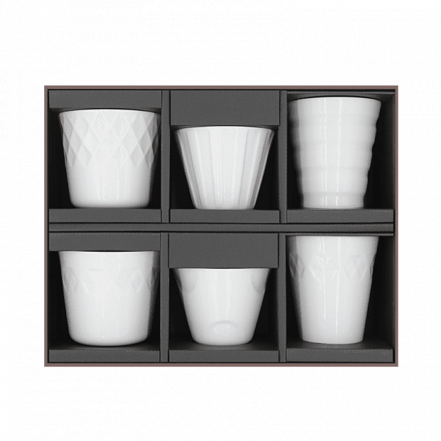 Набор чашек Xiaomi D.Lab Oda Ceramic Mino-Fired Porcelain Cup (White/Белый) 